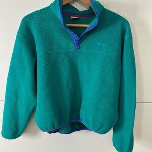 Vintage L.L. Bean fleece in Teal and Blue